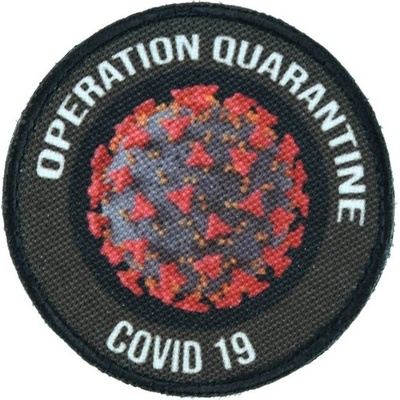 Textilní nášivka Operation Quarantine - černá, A.C.M.