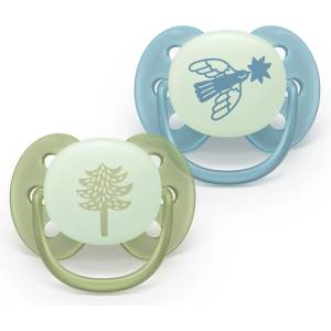 Philips AVENT Залъгалки Philips Avent Ultra Soft NightTime 18м+ пастелни момче (Ultra Soft NightTime)