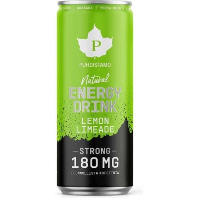 Puhdistamo Natural Energy Drink Strong Raspberry 330 ml