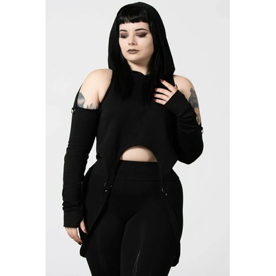 KILLSTAR дамски суичър KILLSTAR - No Hang Ups Cropped - Черен - KSRA004667