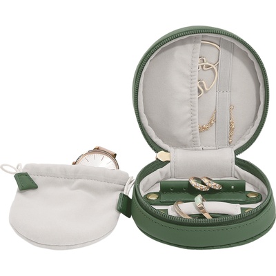 Stackers Пътна кутия за бижута кръгла, изумрудена (76832)