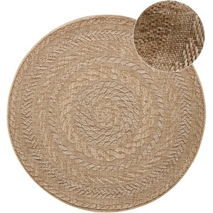 Hanse Home Бежов кръгъл килим за открито и закрито ø 200 cm Almendro - Hanse Home (103998-200)