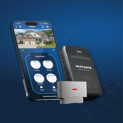 General General Gate Diaľkové ovládanie Wi-Fi - Univerzálne IoT diaľkové ovládanie pre garážové vráta a bránu s mobilnou aplikáciou a snímačom otvorenia/zavretia