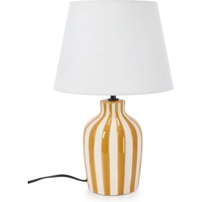 Bizzotto Настолна лампа Falyn Lines жълта H39cm (0828326)