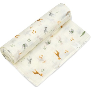 Interbaby Бамбукова пелена Interbaby - Jirafa Savanna, 120 x 120 cm, бежова (98966-05) - baby