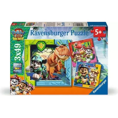 - Puzzle 3x49 Paw Patrol 3 Dino Movie - 40 - 99 piese
