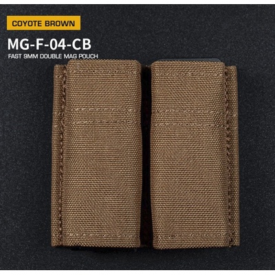 Wosport Fast type Double Molle na 9mm pistolové zásobníky coyote