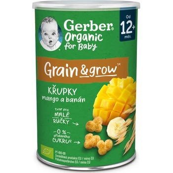 GERBER Organic chrumky s mangom a banánom 35 g​