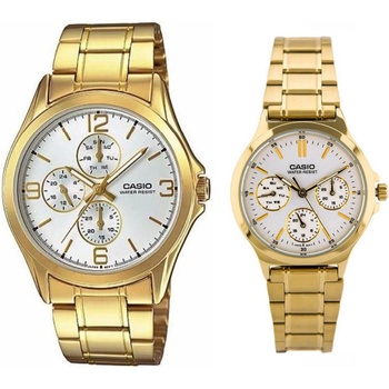 Casio Комплект часовници за двойки Casio MTP-V300G-7AU & LTP-V300G-7AU (MTP-V300G-7AU-LTP-V300G-7AU)