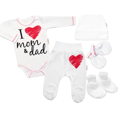 Baby Nellys Súpravička do pôrodnice I love mom & dad holka