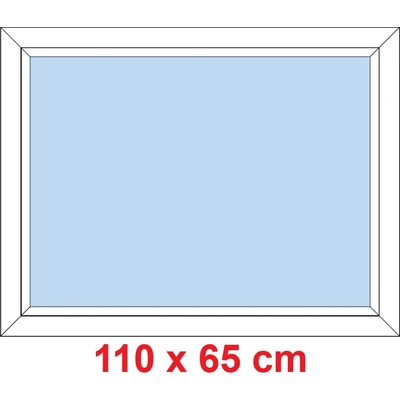 Soft Plastové okno 110x65 cm FIX neotevíravé Bílá