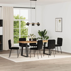 vidaXL Трапезни столове, 6 бр, черни, кадифе (3315685)