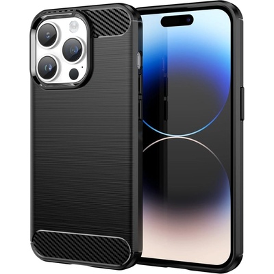 HQWear Гъвкав кейс Carbon Case за iPhone 14 Pro, черен (9145576267240)