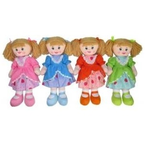 SUN-DAY Rag doll 50cm with voice 4 patterns 165732 mix price per 1 pc