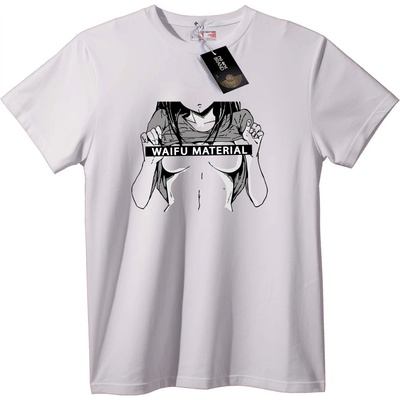 NOONEBRAND Тениска Waifu Материал Аниме - 3XL, Black