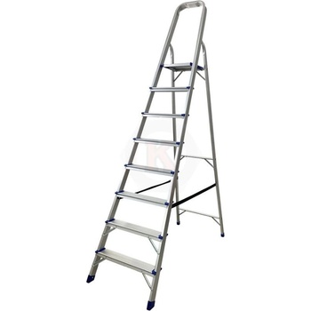 ТУНДЖА Алуминиева домакинска двураменна стълба Тунджа, 7+1 стъпала, 2.07 м (9700645) (9700645)