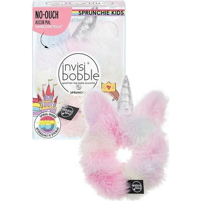 INVISIBOBBLE Kids SPRUNCHIE Unicorn - Detská ozdobná gumička s jednorožčím rohom