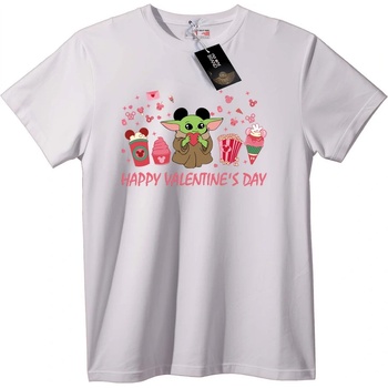 NOONEBRAND Тениска Baby Yoda Свети Валентин - 4XL, White