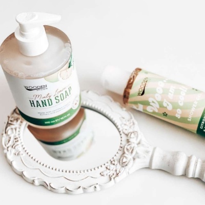 WoodenSpoon tekuté mydlo mäta a citrón 300 ml