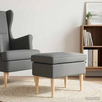 vidaXL Пуф за крака Тъмносиво 55 x 35 x 41 см (42029977)