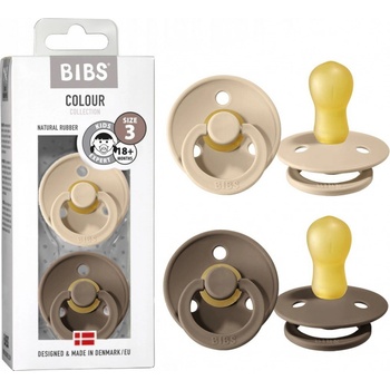 Bibs Colour z prírodného kaučuk 2ks vanilla dark oak