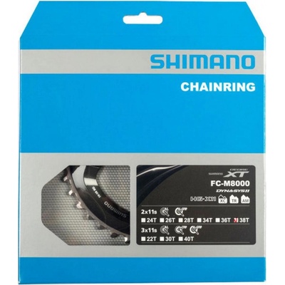 SHIMANO převodník - DEORE XT M8000 38 - černá