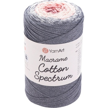 YARNART Macrame Cotton Spectrum 225 m 1306 Pink Grey юта (Macrame Cotton Spectrum 1306)