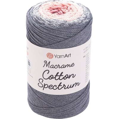 YARNART Macrame Cotton Spectrum 225 m 1306 Pink Grey юта (Macrame Cotton Spectrum 1306)