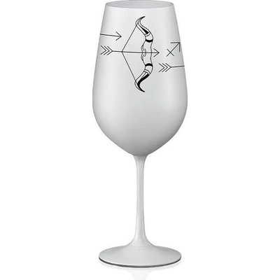 Crystalex Sklenice na bílé i červené víno Viola bílá znamení STŘELEC 550 ml