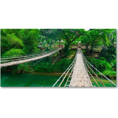 Fotoobraz na skle Most nad riekou 100x50 cm