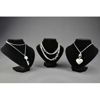 Elementrix dekolt na šperky výška 18cm čierny