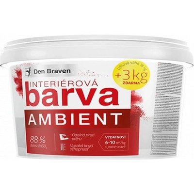 DEN BRAVEN AMBIENT 15+3 kg bílá 88%