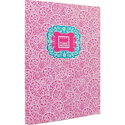 MAKENOTES Sešit A4 PAISLEY ONE růžový