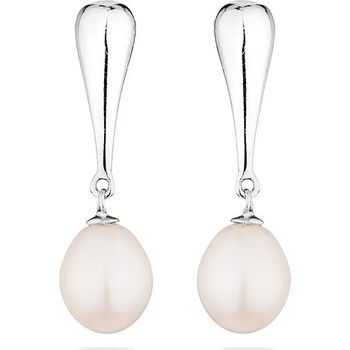 Image 1 of Swan Сребърни обици със сладководни бели перли IE0151W Swan