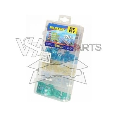 COMPASS Pojistky ploché sada, 120 ks, 7,5-10-15-20-25-30A