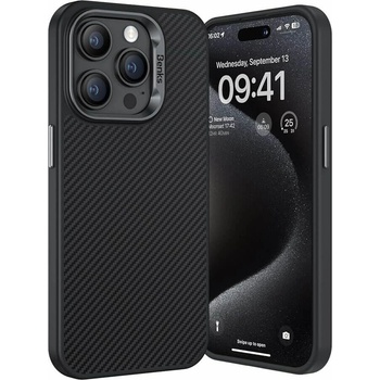 Benks MagClap ArmorPro Kevlar Case 600D - удароустойчив кевларен кейс с MagSafe за iPhone 15 Pro Max (черен)