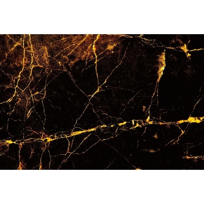 Dimex MS-5-2482 vliesová fototapeta na zeď Čiernozlatý mramor, rozmery 375 x 250 cm
