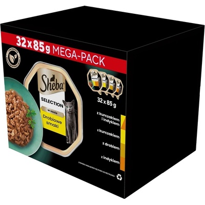 SHEBA tác omáčka drůbeží/kuřecí/krůtí 32 x 85 g