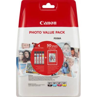 Canon CLI-581 Photo Value Pack BK/C/M/Y (2106C005)