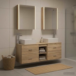 vidaXL Комплект мебели за баня 5 бр. Дъб сонома (3406849)