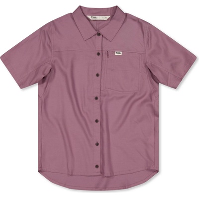 Mons Royale Дамска риза с копчета Mons Royale Women's At Merino Short Sleeve Shirt - Sierra Pink (133-1390-0113)
