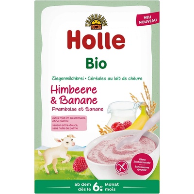 Holle Био каша с козе мляко Holle - Малина и банан, 6 м+, 200 g (BB210690)