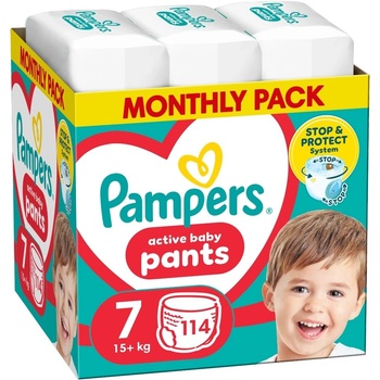 Pampers Pants месечен пакет пелени 15kg+ Junior 7 (114бр. ) (8700216341653)