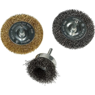 Craftomat Sada drátěných kotoučů, průměr 50 a 75 mm, ocel / mosaz, 3 ks 11416727