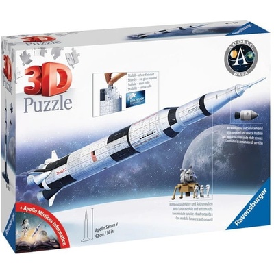 Ravensburger 3D puzzle Vesmírná raketa Saturn V 432 ks
