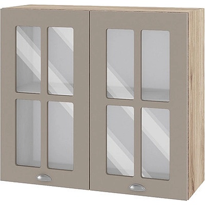 ИРИМ Горен кухненски шкаф Сити АРФ-Капучино мат-05-104 80 см