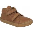 Froddo g2130342-10 barefoot dětské kotníkové boty polobotky kožené koňaková