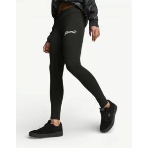 PUMA Essentials+ Script Leggings Black - magazinko