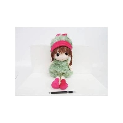 ASKATO RAG DOLL, cuddly, green, 45 cm