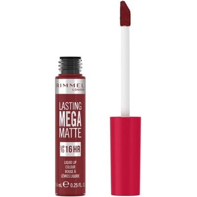Rimmel Lasting Mega Matte ľahký tekutý matný rúž 16h Ruby Passion 7,4 ml